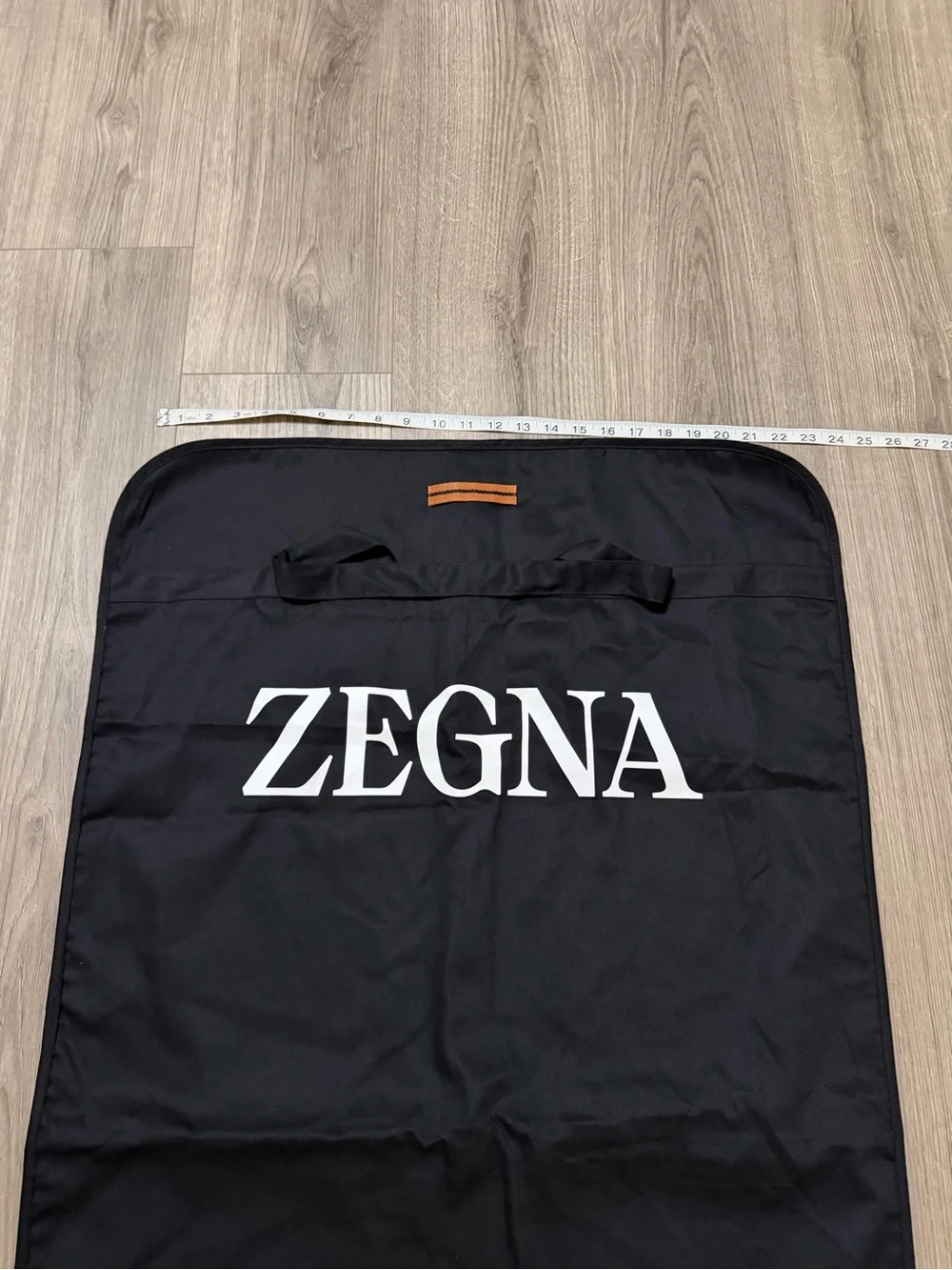 Ermenegildo Zegna Black Garment Bag with White Logo